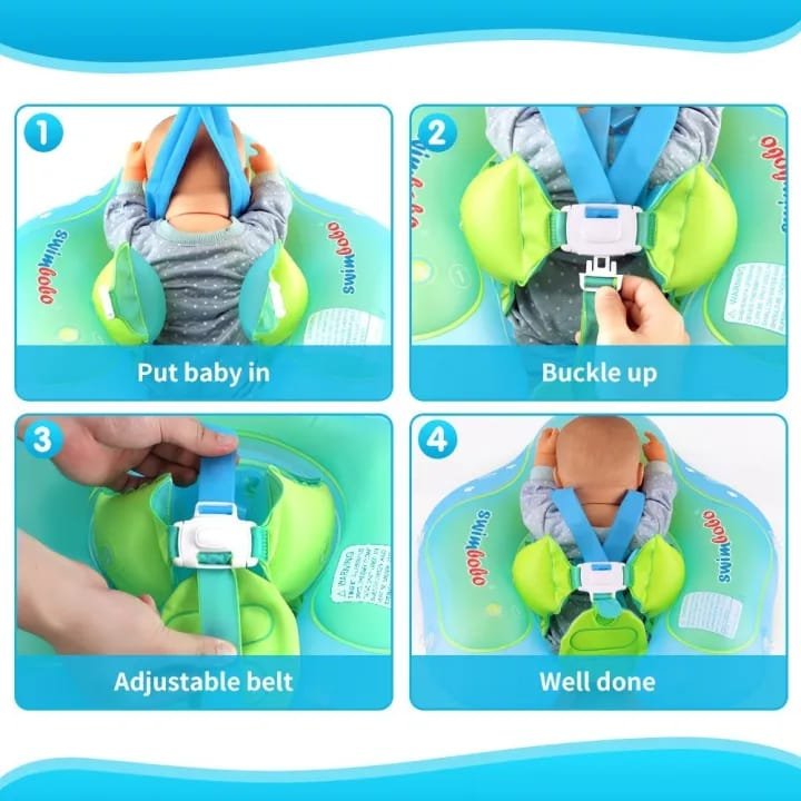 👶🌊 عوامة الأطفال مع مضلة – أمان وثبات في الماء 🛟